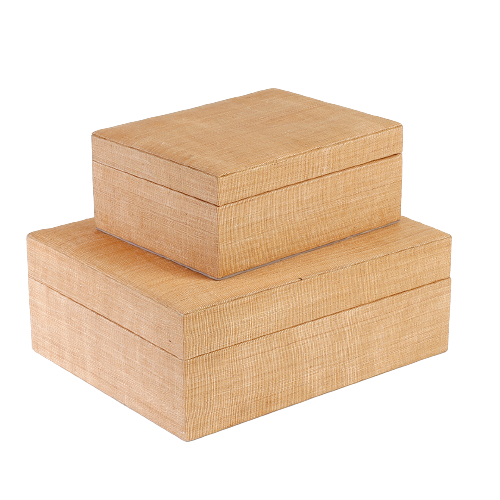 Kaye Simple Storage Boxes Set of 2 Dark Toast
