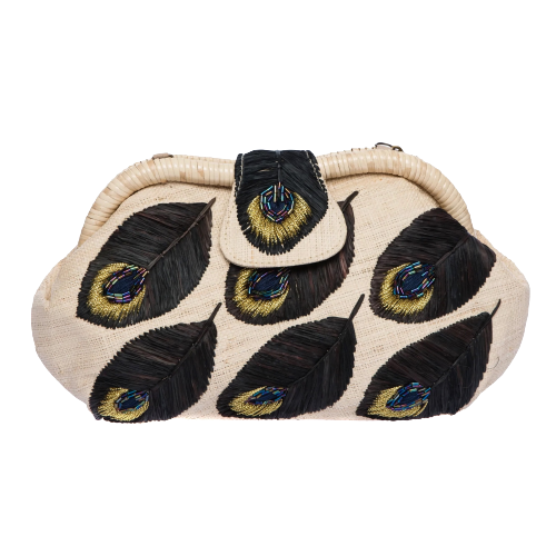 Peacock Feathers Signature Clutch