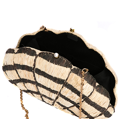 Seashell Karuna Black Clutch