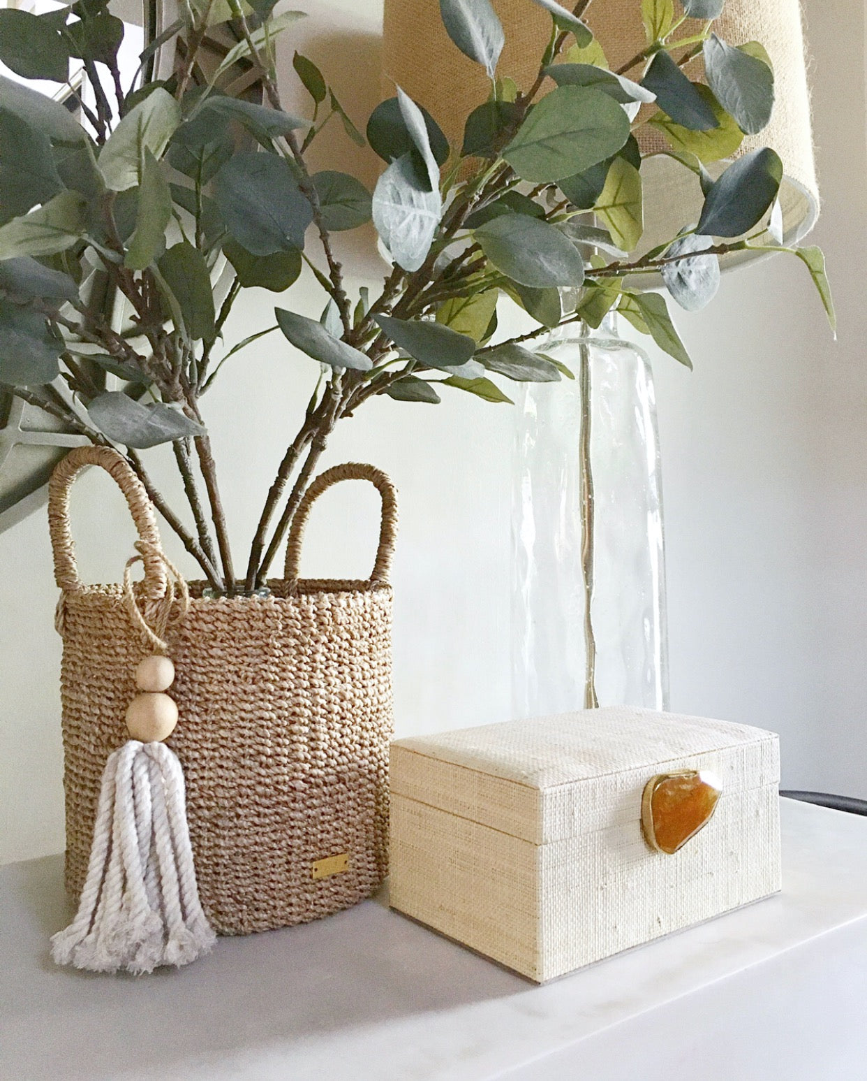 Karuna Raffia Jewelry Box