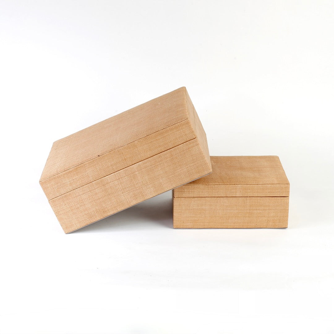 Kaye Simple Storage Boxes Set of 2 Dark Toast