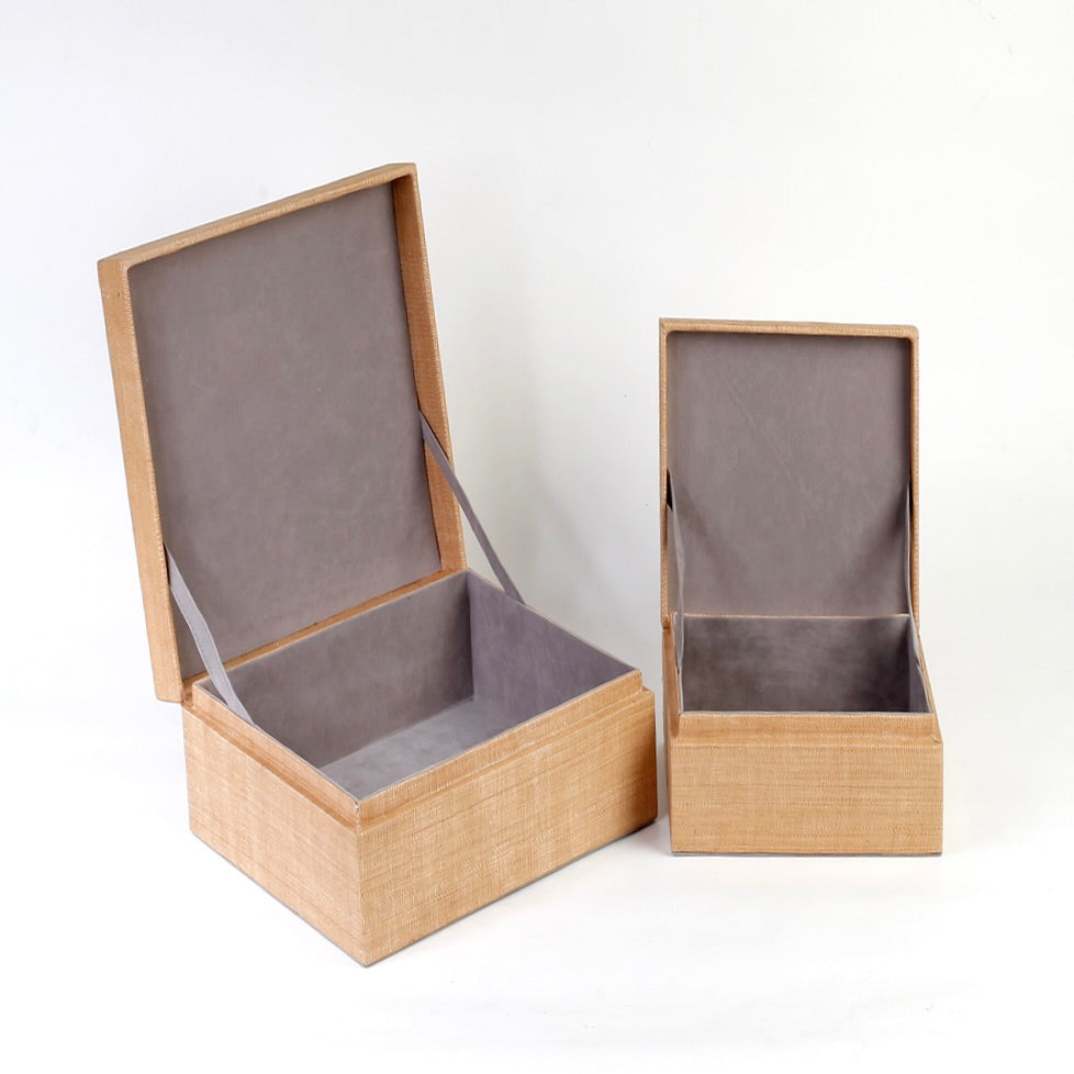 Kaye Simple Storage Boxes Set of 2 Dark Toast