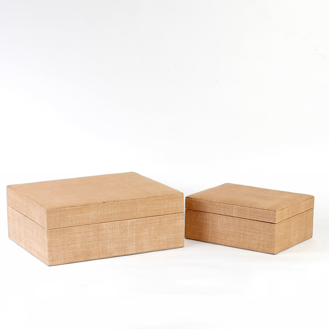 Kaye Simple Storage Boxes Set of 2 Dark Toast