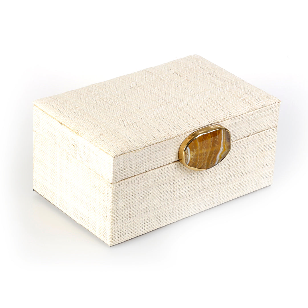 Karuna Raffia Jewelry Box