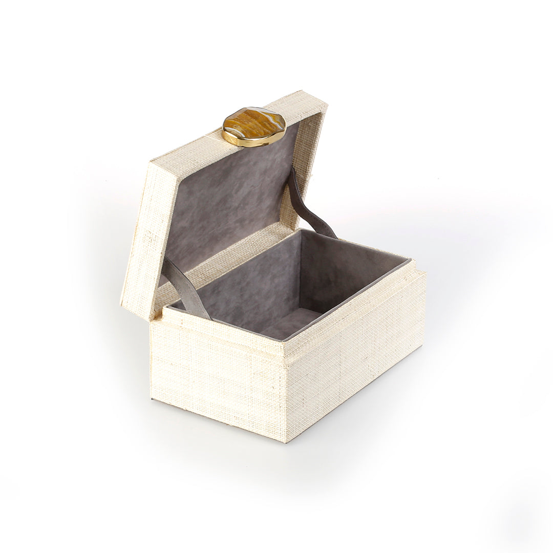 Karuna Raffia Jewelry Box