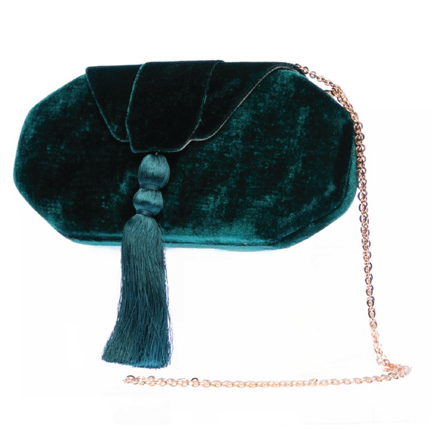 Forest Green Velvet Clutch