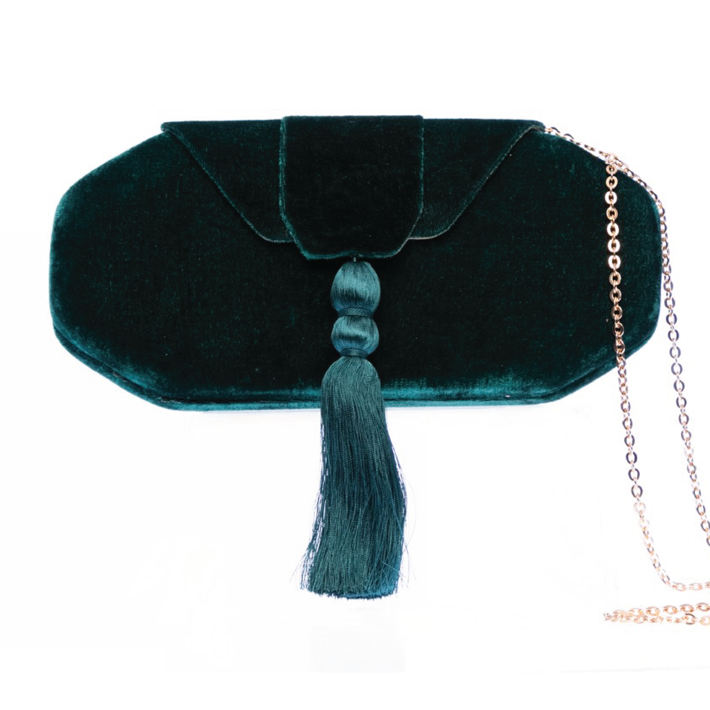 Forest Green Velvet Clutch